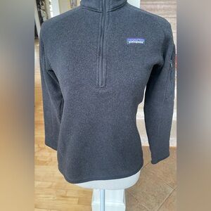 Patagonia Women's Charcoal Better Sweater 1/4 Zip Sweater- Size Small